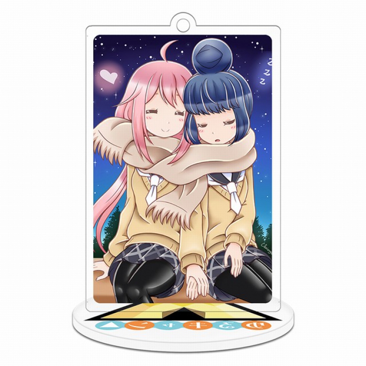  Laid-Back Camp: Room Camp △ Rectangular Small Standing Plates acrylic keychain pendant 8-9CM