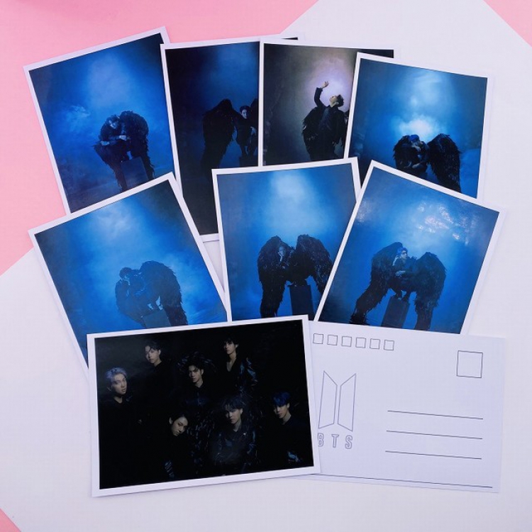 BTS  Postcard photo card 10.5X14.5CM 38G a set price for 5 pcs 