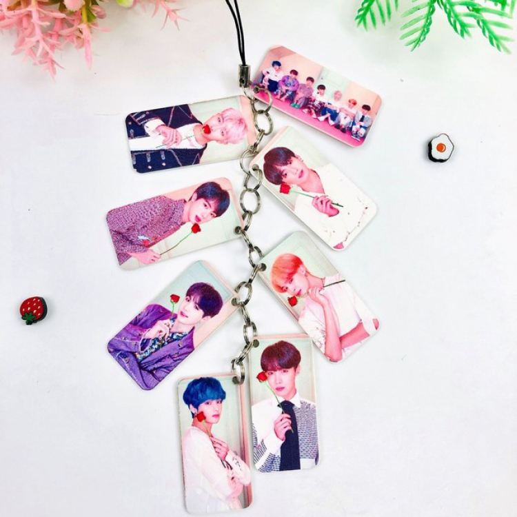 BTS Keychain pendant Hanging chain a set price for 5 pcs