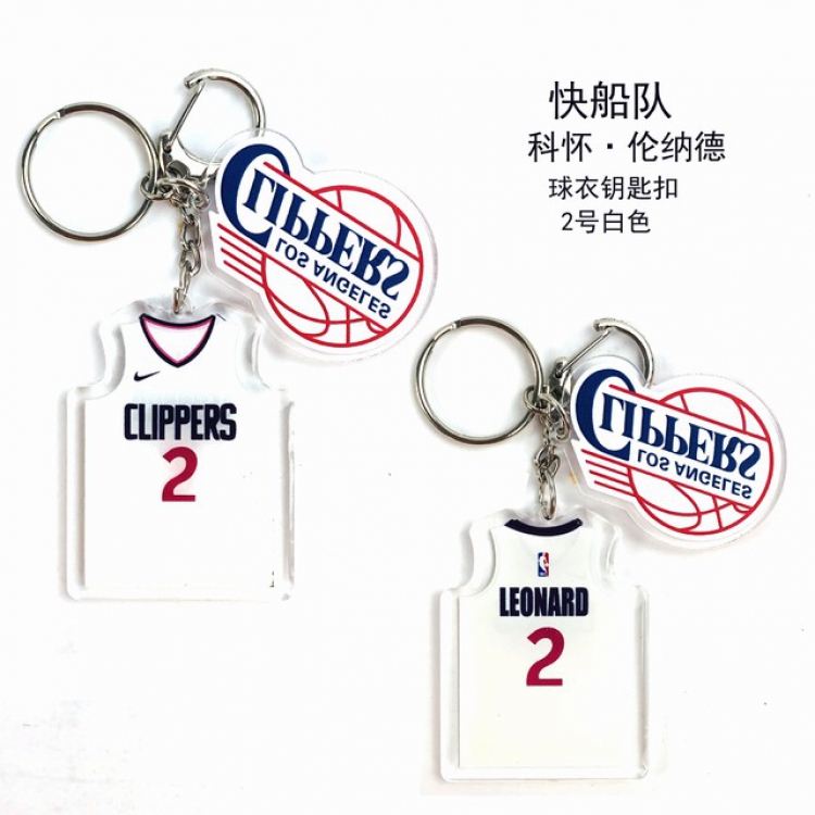 NBA Los Angeles Clippers Kawhi Leonard Popular jerseys Keychain Pendant a set price for 5 pcs