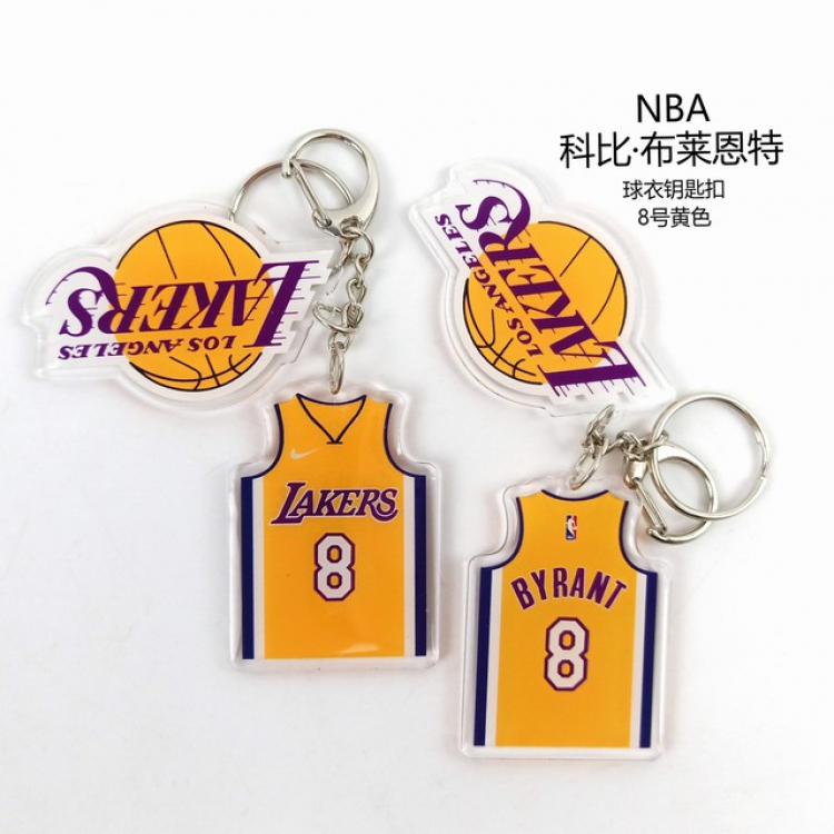 NBA Kobe Bean Bryant Popular jerseys Keychain Pendant a set price for 5 pcs