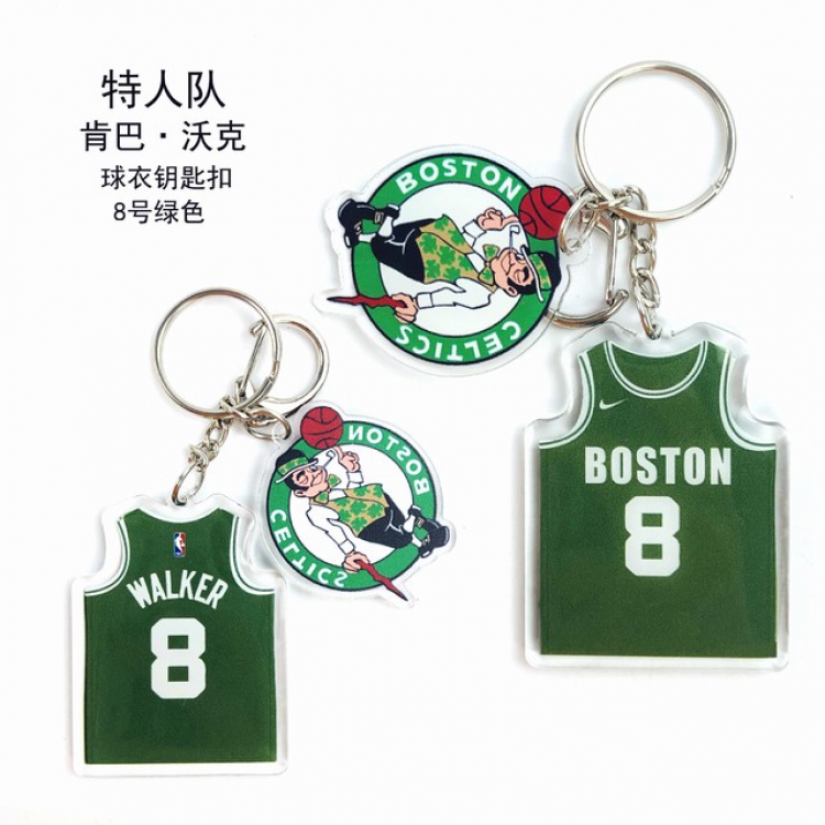 NBA Kemba Walker Popular jerseys Keychain Pendant a set price for 5 pcs