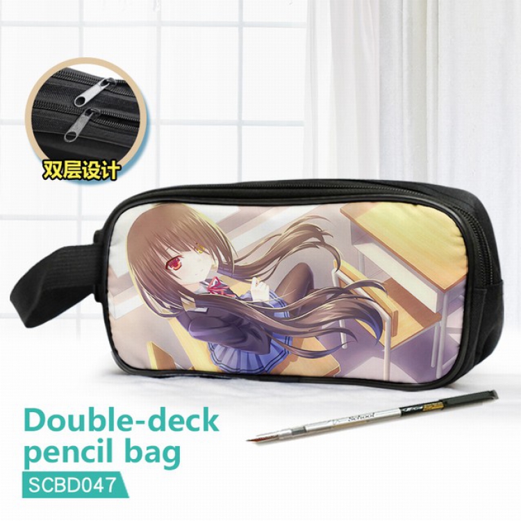 Date-A-Live Double waterproof pencil case 25X7X12CM-SCBD047