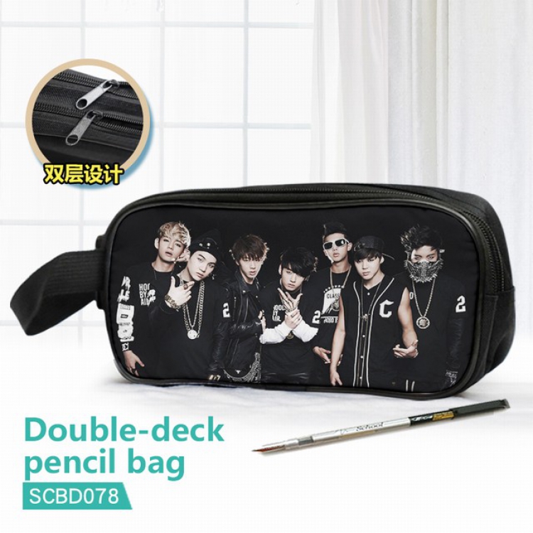 BTS Double waterproof pencil case 25X7X12CM-SCBD078