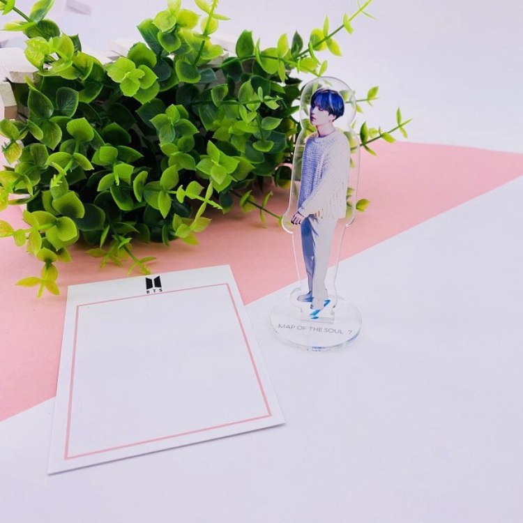 BTS Korean celebrity SUGA Standing Plates 7X11CM 25G a set price for 5 pcs