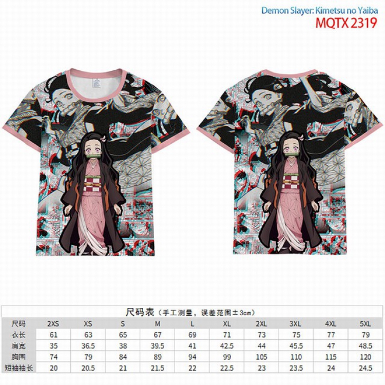 Demon Slayer Kimets Full color short sleeve t-shirt 10 sizes from 2XS to 5XL MQTX-2319