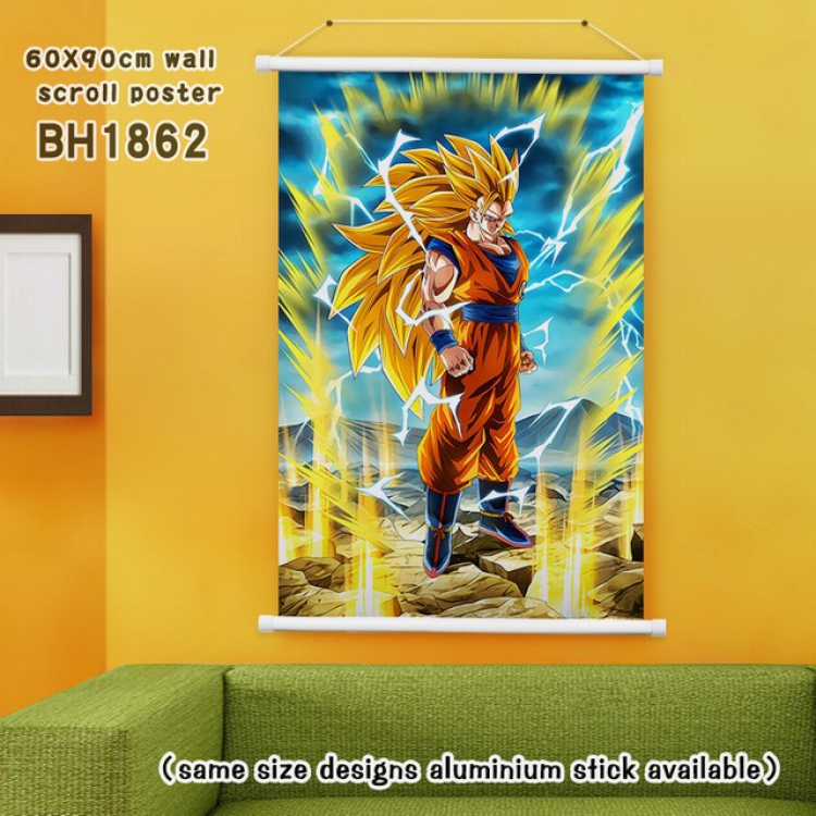 Dragon Ball White Plastic rod Cloth painting Wall Scroll 60X90CM BH1862