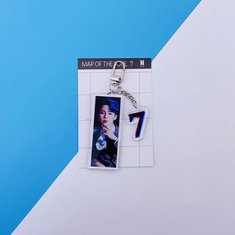 BTS JIMIN Acrylic Keychain Pendant 7.5X11CM 19G a set price for 5 pcs