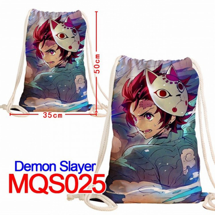 Demon Slayer Kimets Double-sided Full color Handbag Pocket 35X50CM MQS025