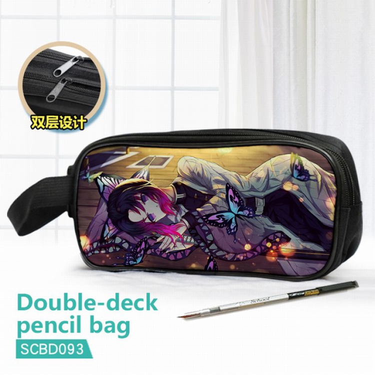 Demon Slayer Kimets Double waterproof pencil case 25X7X12CM-SCBD093