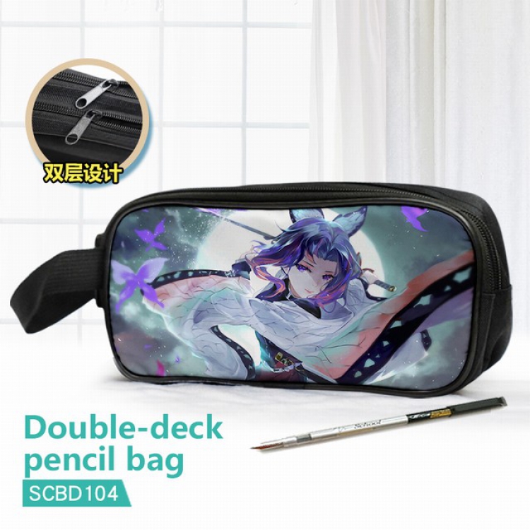 Demon Slayer Kimets Double waterproof pencil case 25X7X12CM-SCBD104