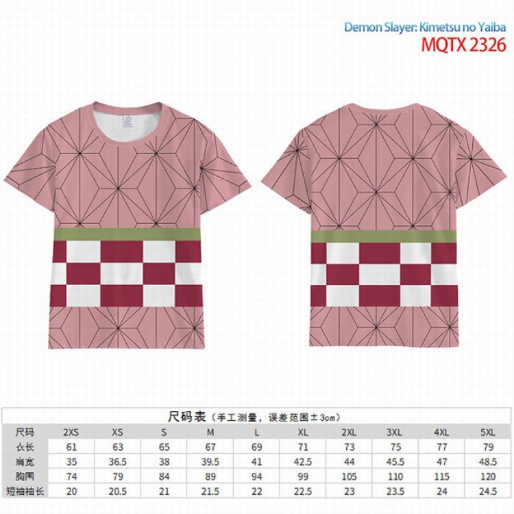 Demon Slayer Kimets Full color short sleeve t-shirt 10 sizes from 2XS to 5XL MQTX-2326