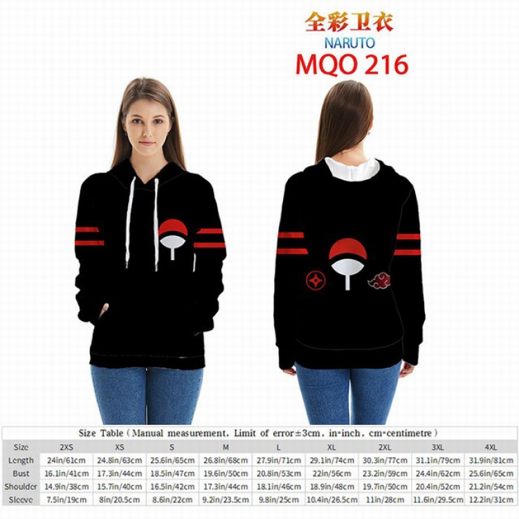 Naruto Full Color Patch pocket Sweatshirt Hoodie EUR SIZE 9 sizes from XXS to XXXXL MQO216