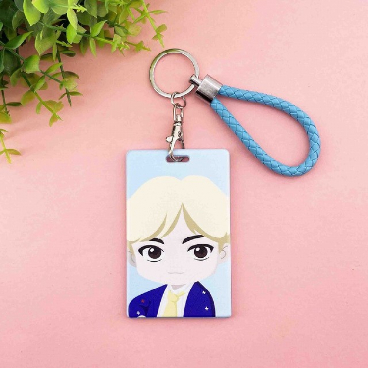 BTS Korean celebrity Jin Cartoon ID Card Ferrule 6.5X10.5CM 41G a set price for 5 pcs
