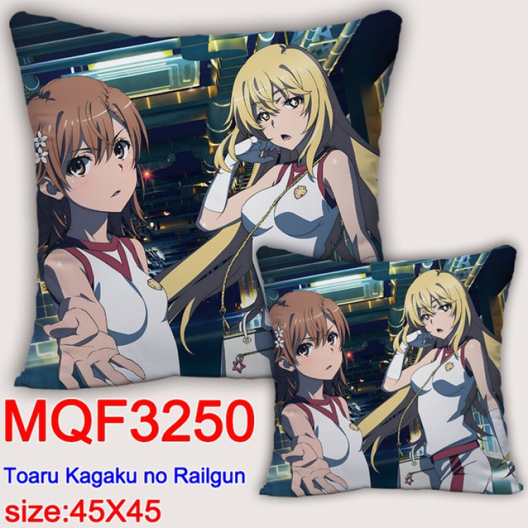 Toaru Kagaku no Railgun Double-sided full color pillow dragon ball 45X45CM MQF 3250 NO FILLING