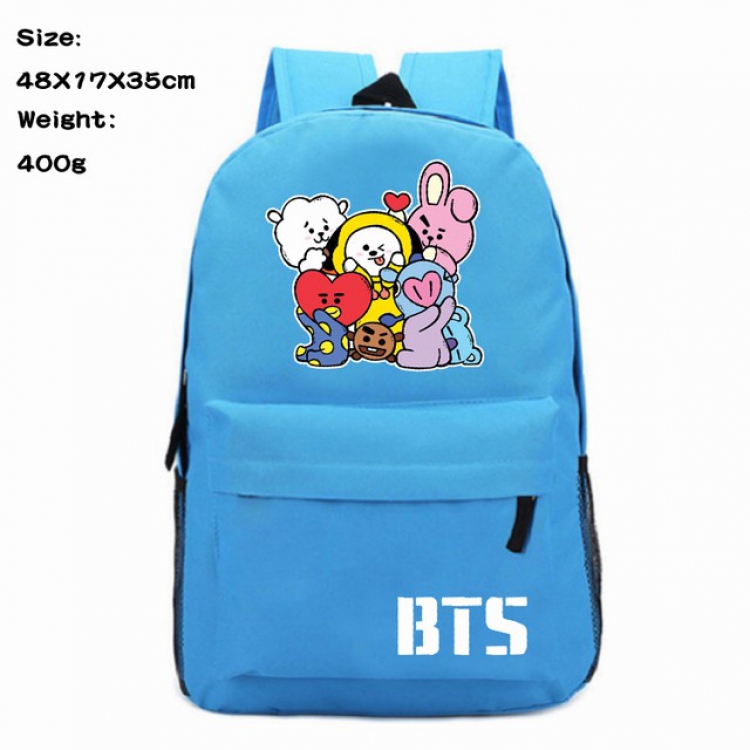 BTS Anime 600D Canvas Backpack 48X17X35CM 400G