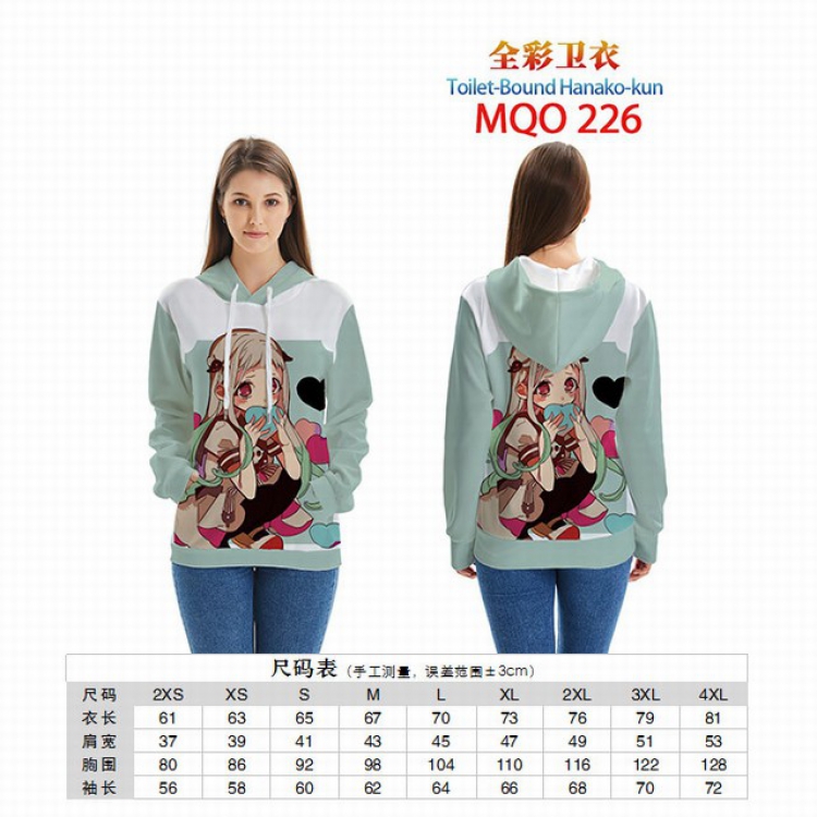 Toilet-Bound Hanako-kun Full Color Patch pocket Sweatshirt Hoodie EUR SIZE 9 sizes from XXS to XXXXL MQO226
