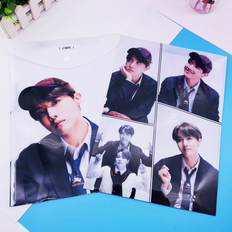 BTS Korean celebrity J-HOPE Folder file bag storage bag 32.5X24CM 40G a set price for 5 pcs