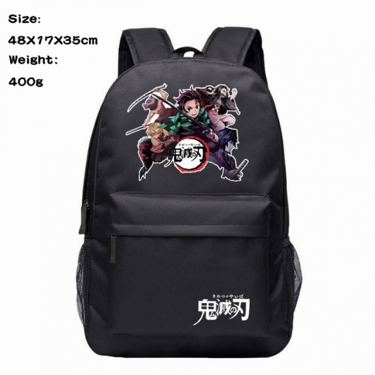 Demon Slayer Kimets Kisatsutai Anime 600D Canvas Backpack 48X17X35CM 400G