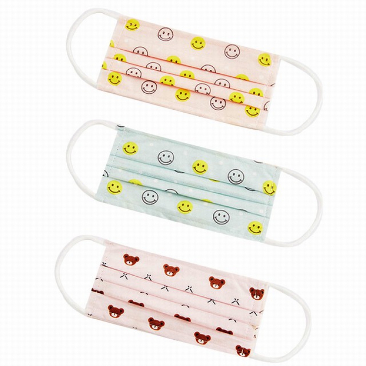Cartoon disposable children's masks 1 pack of 10 0-3 years old use Price of 5 packs