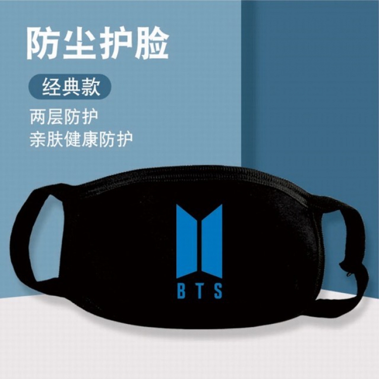 XKZ362-BTS blue logo Two-layer protective dust masks a set price for 10 pcs