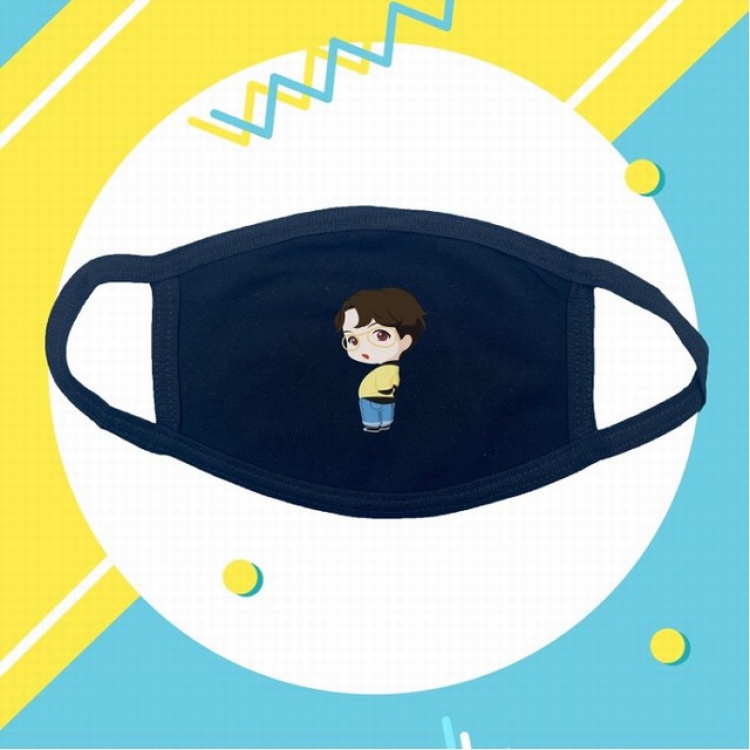 BTS J-hope Cartoon character dustproof breathable cotton masks a set price for 10 pcs