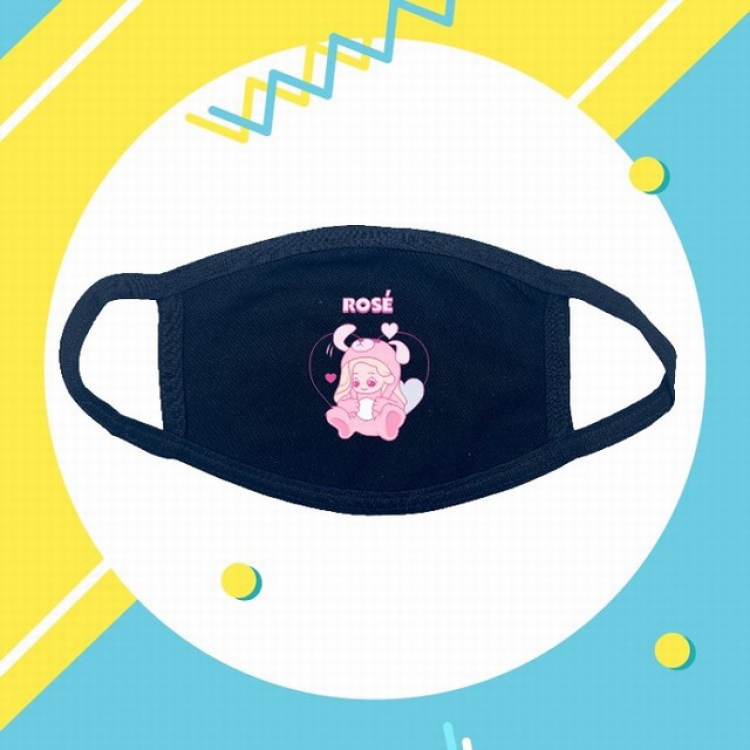 Blackpink Rose Dustproof breathable cotton masks a set price for 10 pcs