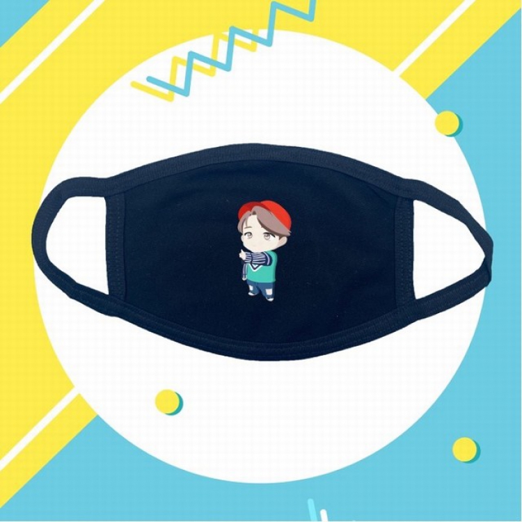 BTS Jimin Cartoon character dustproof breathable cotton masks a set price for 10 pcs
