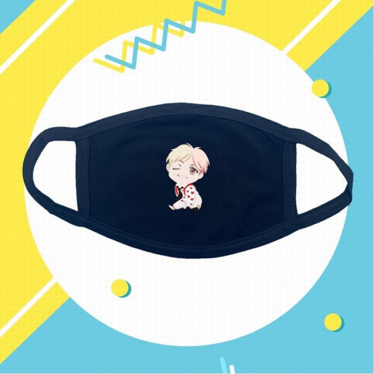 BTS V Cartoon character dustproof breathable cotton masks a set price for 10 pcs
