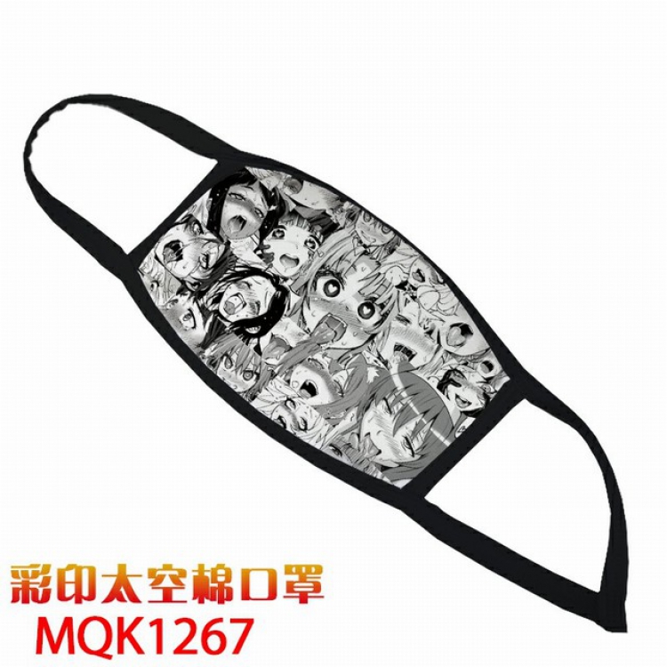 Ahegao Color printing Space cotton Masks price for 5 pcs MQK1267