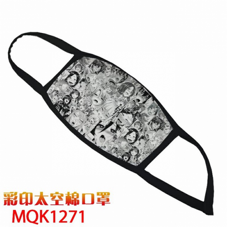 Ahegao Color printing Space cotton Masks price for 5 pcs MQK1271
