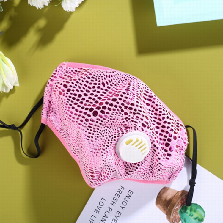 Pink valve with 5 layers of protection dust-proof masks, 1 PM2.5 filter a set price for 3 pcs