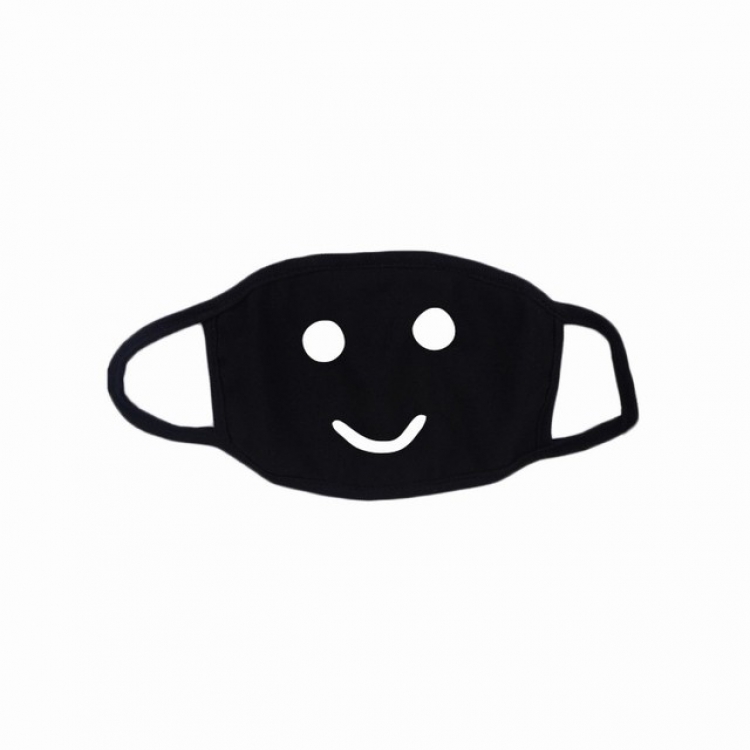 Personality facial expression white printed cotton masks a set price for 10 pcs