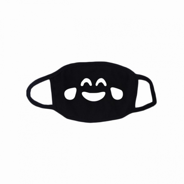 Personality facial expression white printed cotton masks a set price for 10 pcs