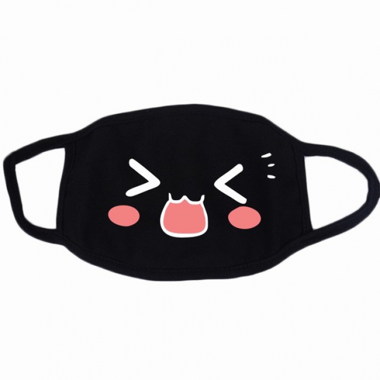 Personality facial expression Color printing Dustproof and breathable cotton masks a set price for 10 pcs