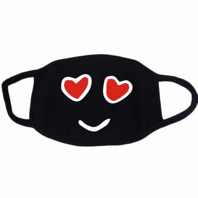 Personality facial expression Color printing Dustproof and breathable cotton masks a set price for 10 pcs