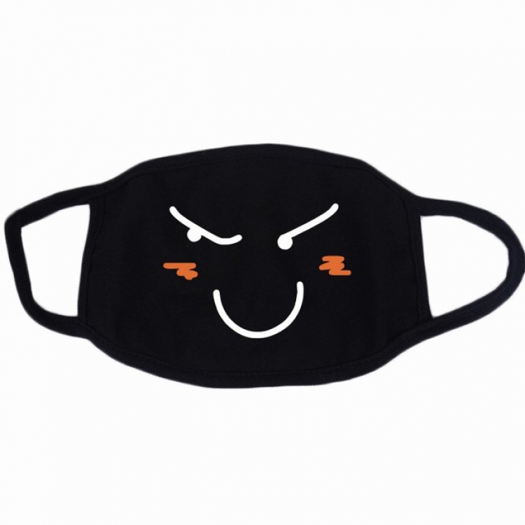 Personality facial expression Color printing Dustproof and breathable cotton masks a set price for 10 pcs