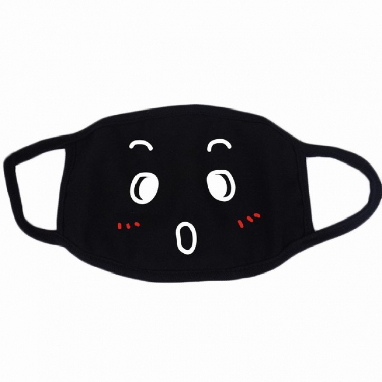 Personality facial expression Color printing Dustproof and breathable cotton masks a set price for 10 pcs