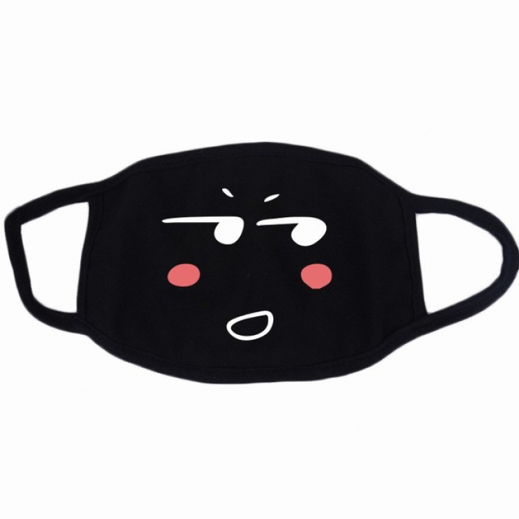 Personality facial expression Color printing Dustproof and breathable cotton masks a set price for 10 pcs