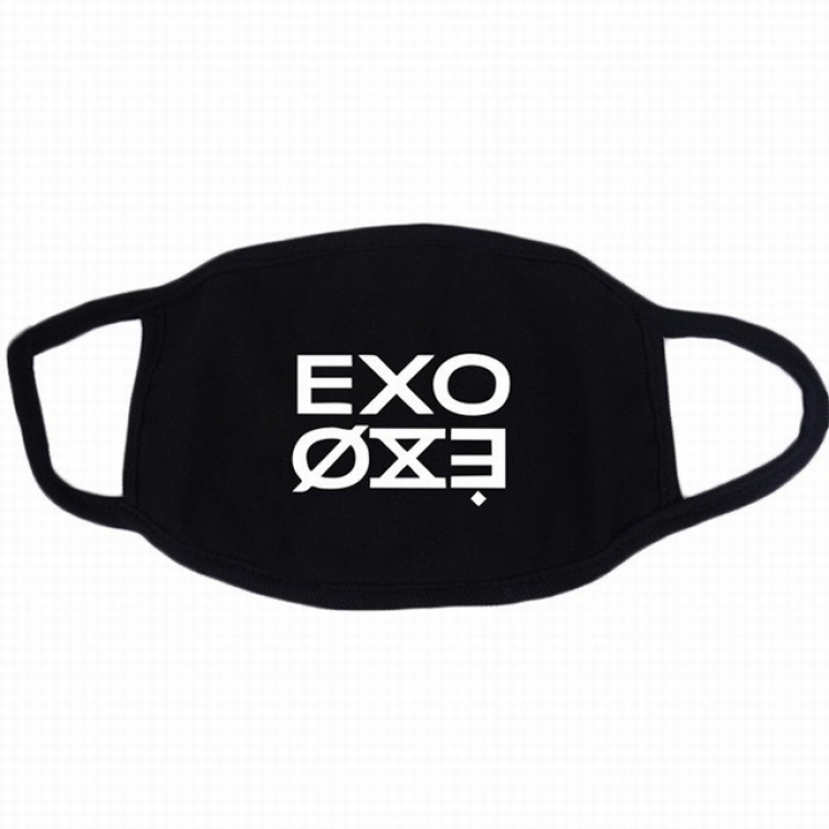 EXO white printed cotton masks a set price for 10 pcs