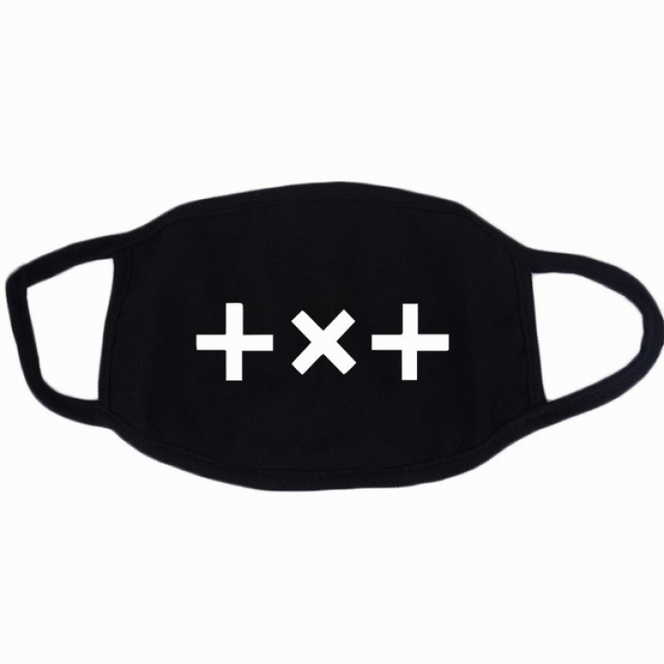 TXT white printed cotton masks a set price for 10 pcs