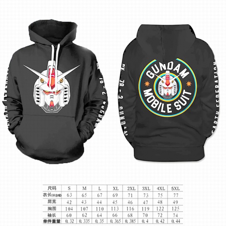 Gundam black Round neck pullover hat sweater S M L XL XXL XXXL XXXXL XXXXXL preorder 3 days price for 2 pcs