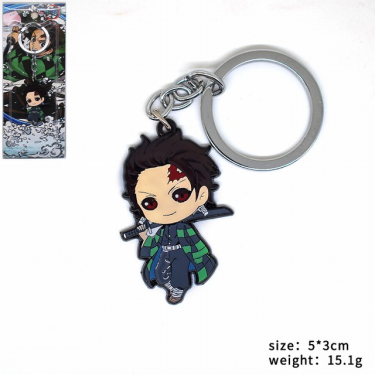  Demon Slayer Kimets Kamado Tanjirou Keychain pendant 5X3CM 15.1G