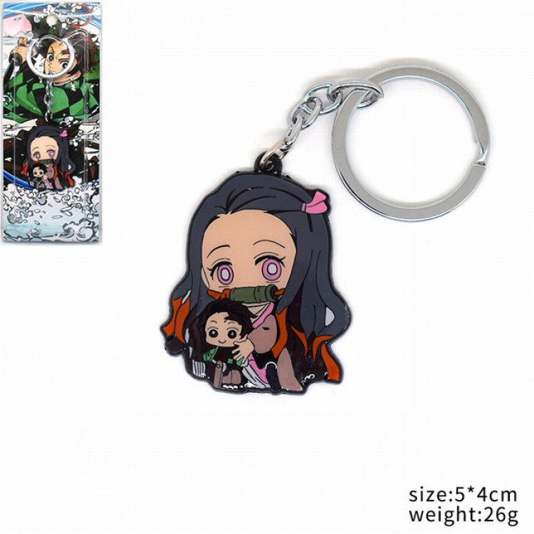  Demon Slayer Kimets Kamado Nezuko Keychain pendant 5X4CM 26G