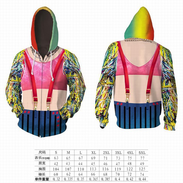 Birds of Prey hooded zipper sweater coat S M L XL 2XL 3XL 4XL 5XL price for 2 pcs preorder 3 days