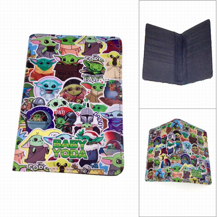Star Wars Master Yoda Full Color PU leather multi-function travel ticket holder passport