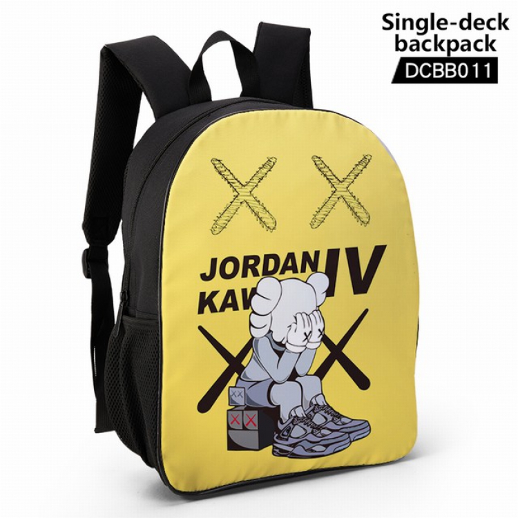 DCBB011-KAWS Anime waterproof single-deck backpack 28.5X13X37CM