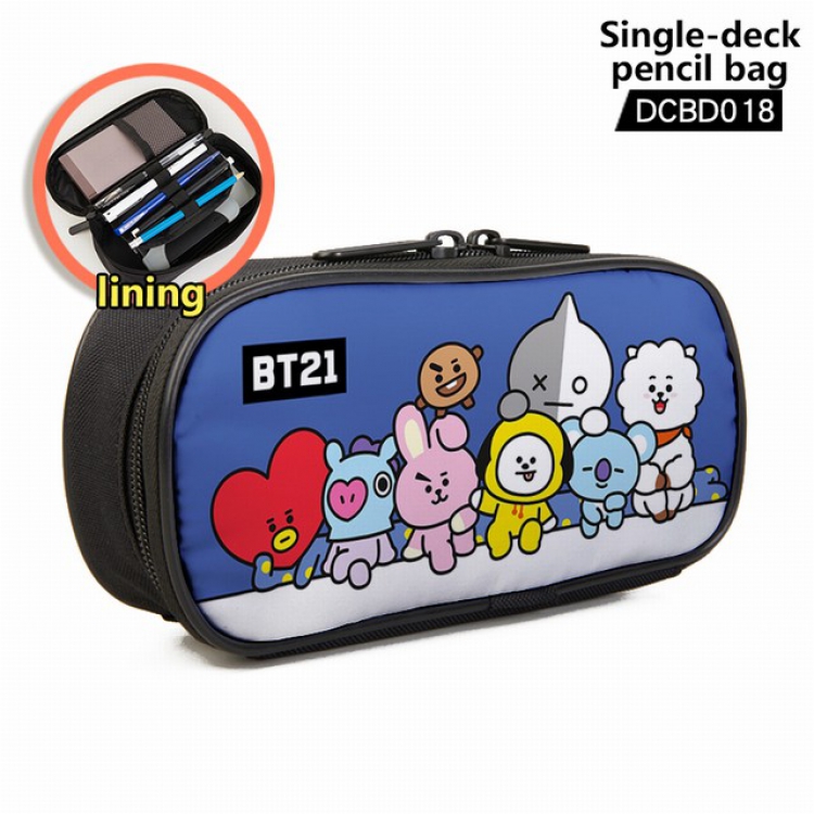 BTS Anime single layer waterproof pen case 25X7X12CM -DCBD018