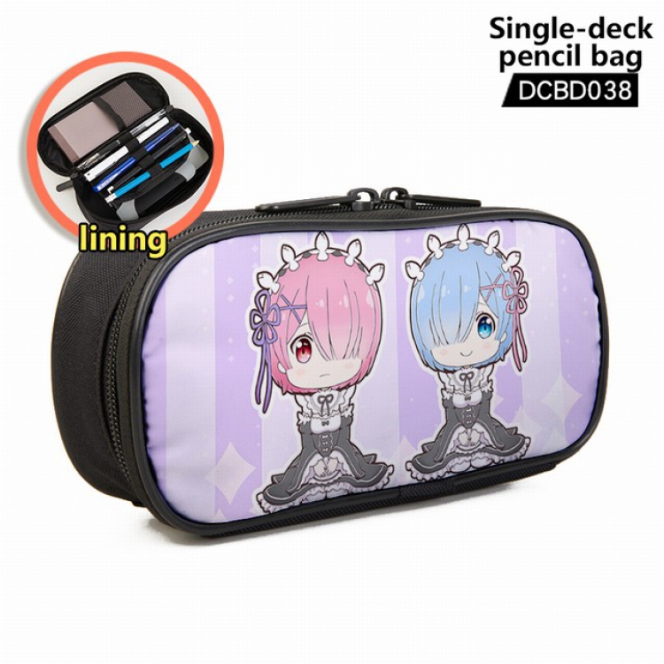Re:Zero kara Hajimeru Isekai Seikatsu Anime single layer waterproof pen case 25X7X12CM -DCBD038