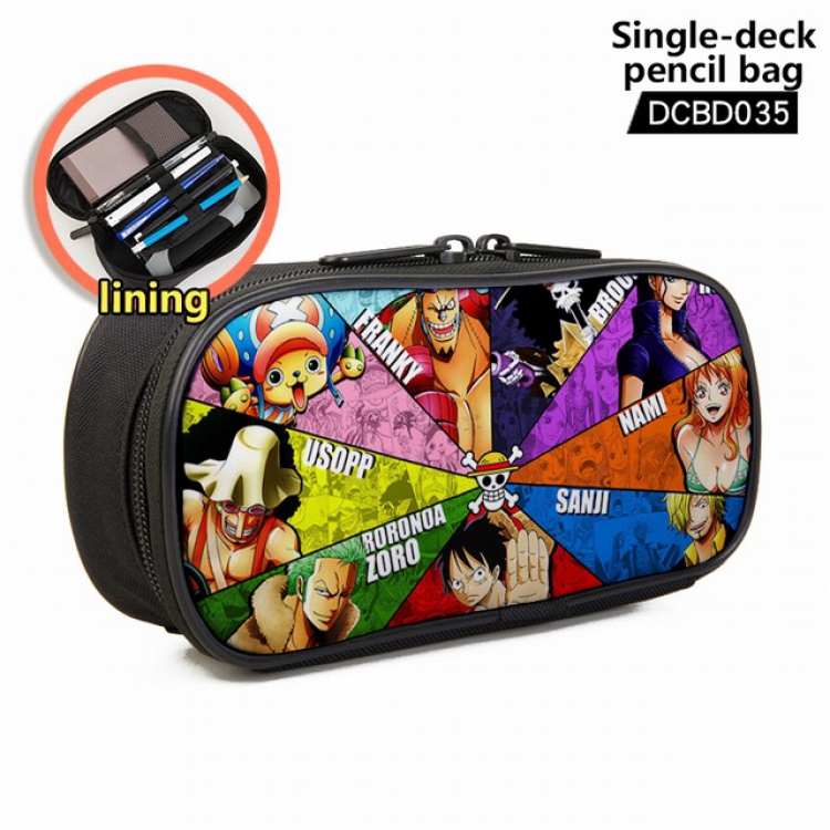 One Piece Anime single layer waterproof pen case 25X7X12CM -DCBD035